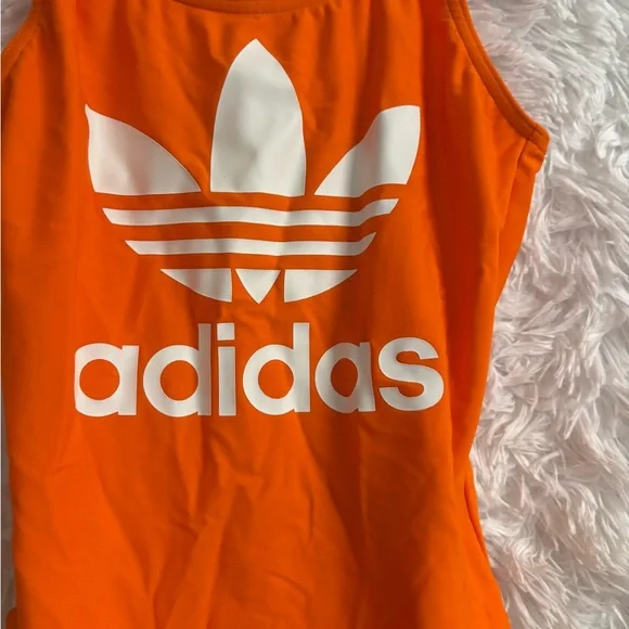 Adidas Original Womens Orange Trefoil Swim - XS ED7470 - Picture 2 of 7